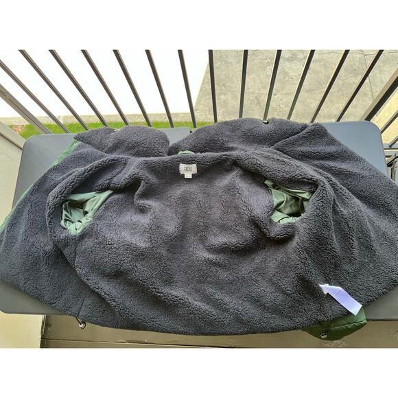 BDG Marlow Puffer Fleece Basic Staple Classic Jacket Coat Green Black Sz XL $119 - Picture 9 of 16